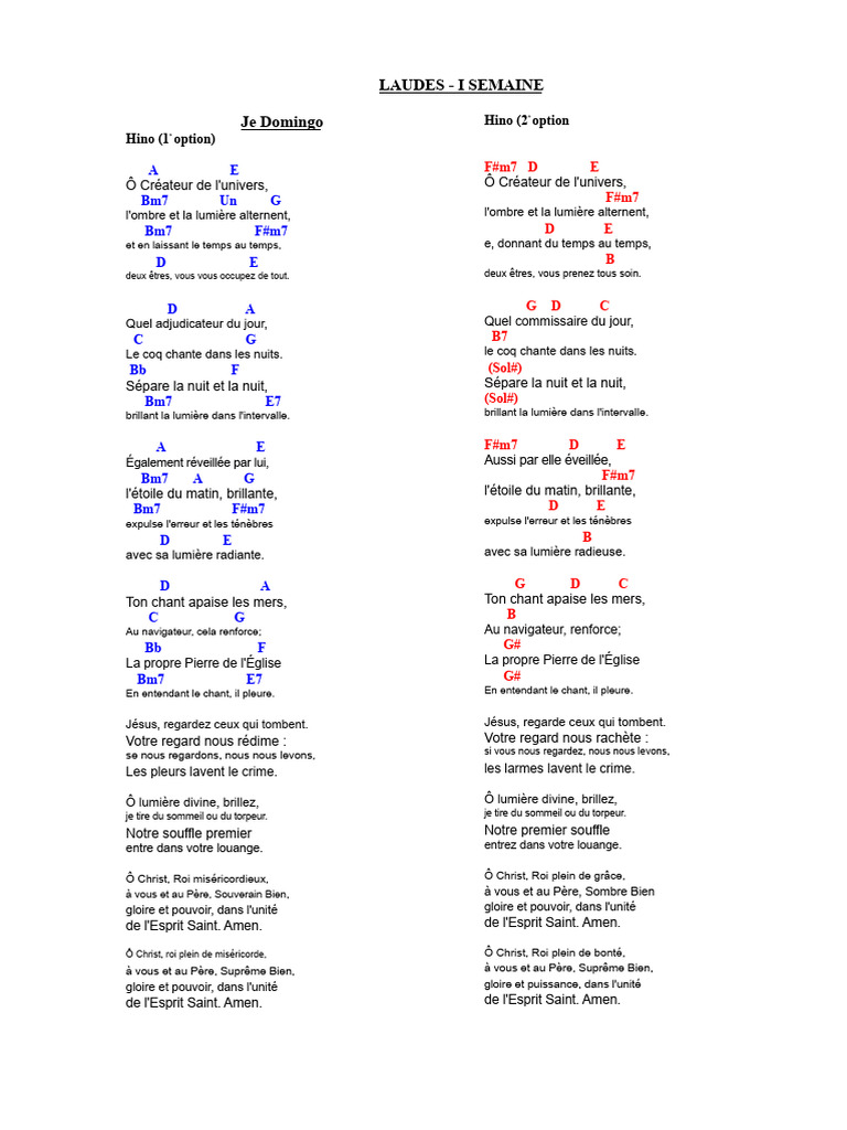 Louanges et hymnes au Créateur | PDF | Dieu | Saint-Esprit