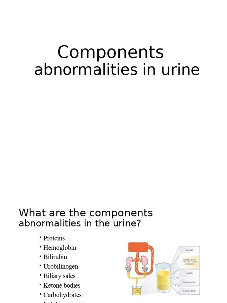 Abnormal Components in Urine | PDF | Liver | Medical Specialties