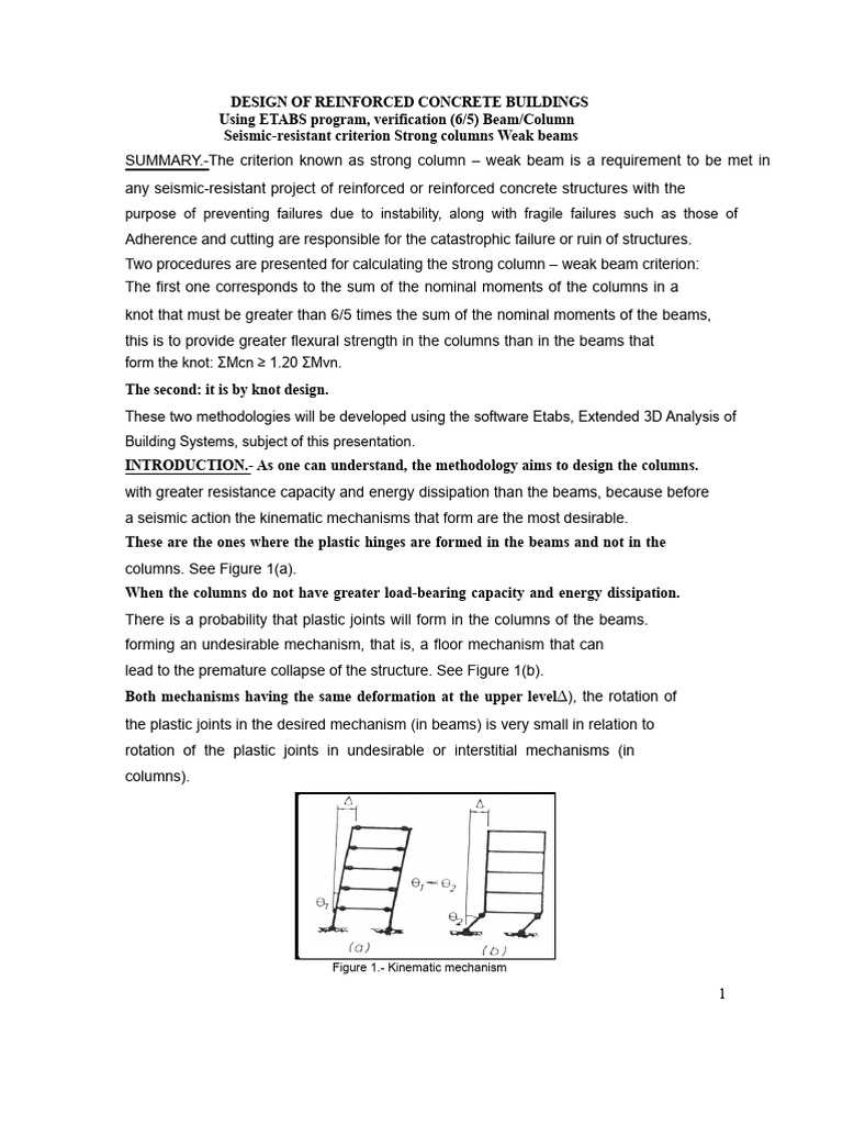 Strong Column-Weak Beam Design Guide | PDF | Beam (Structure ...