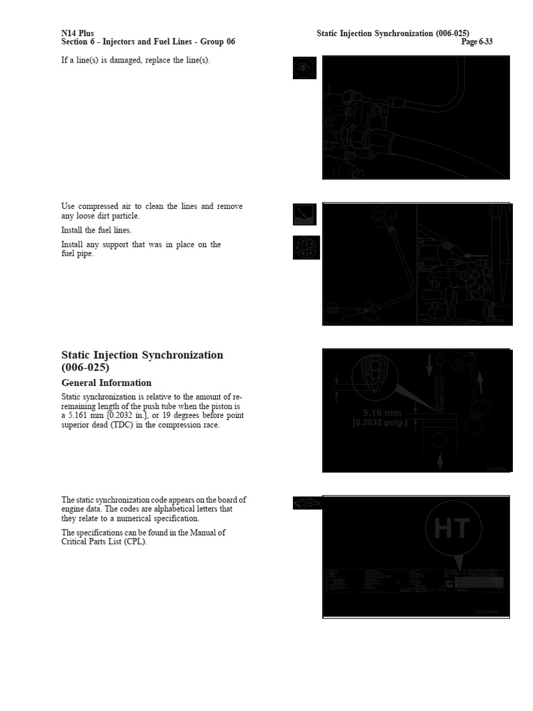 N14 Plus Static Injection Sync Guide | PDF | Piston | Fuel Injection