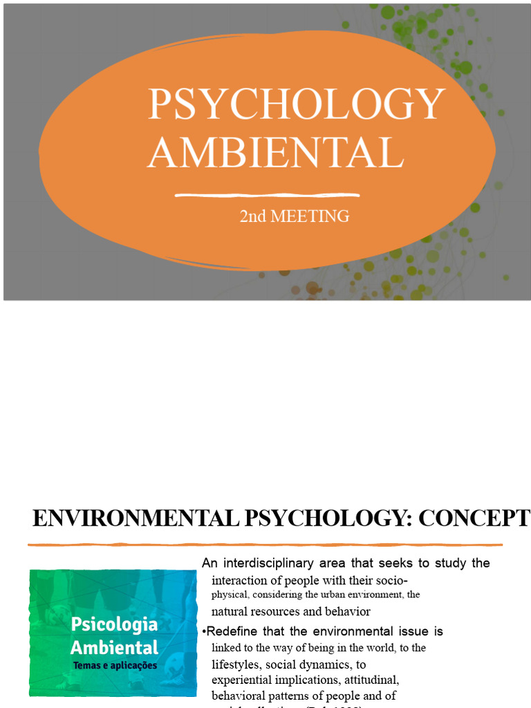 Understanding Environmental Psychology | PDF | Psychology | Sustainability