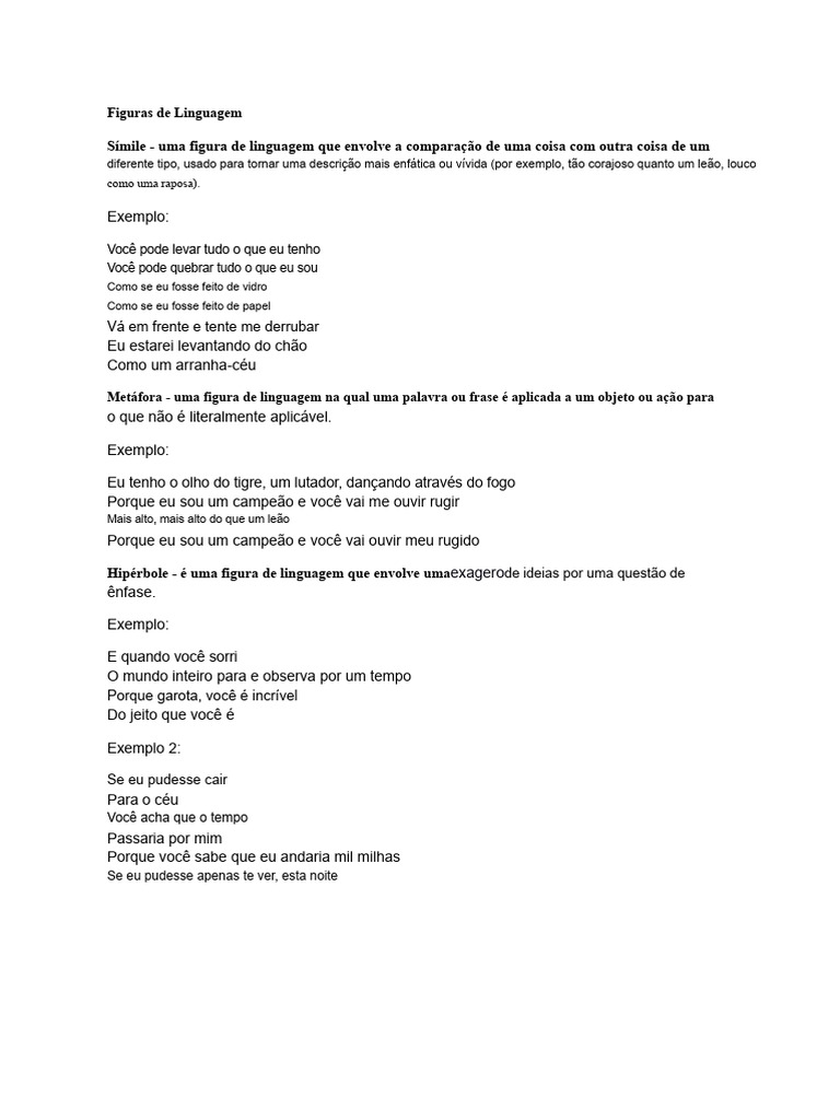 Figuras de Linguagem Explicadas | PDF | Metáfora