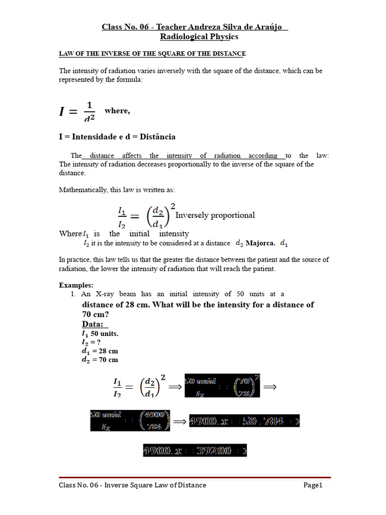 INVERSE SQUARE LAW | PDF | Radiation | Physical Phenomena