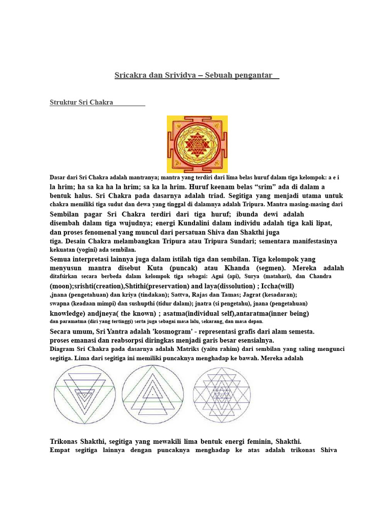 Pengantar Sri Chakra dan Srividya | PDF