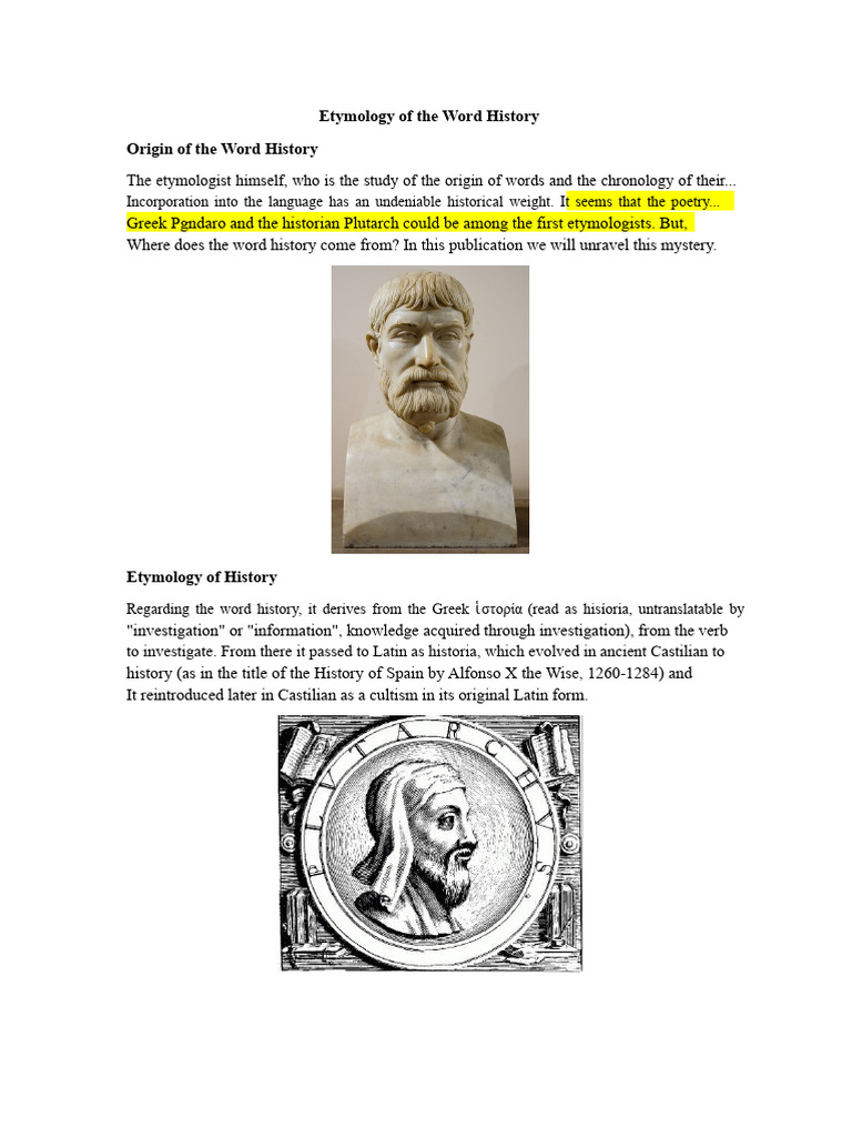 Etymology of the Word 