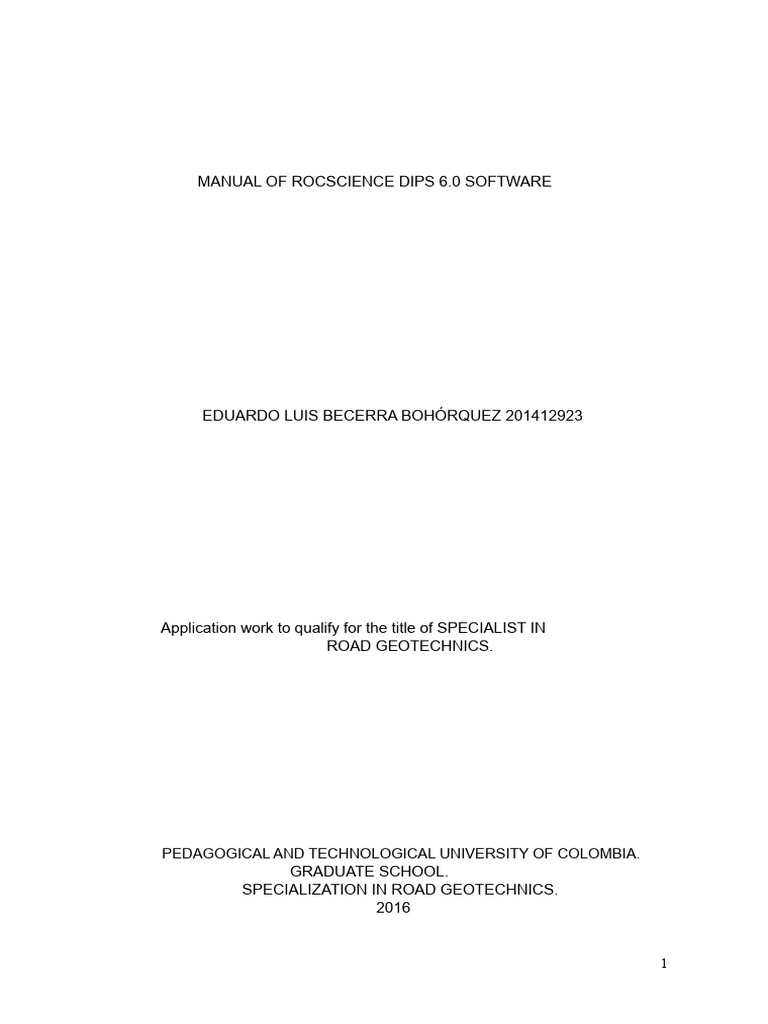 DIPS 6.0 Software User Manual | PDF | Rock (Geology) | Spreadsheet