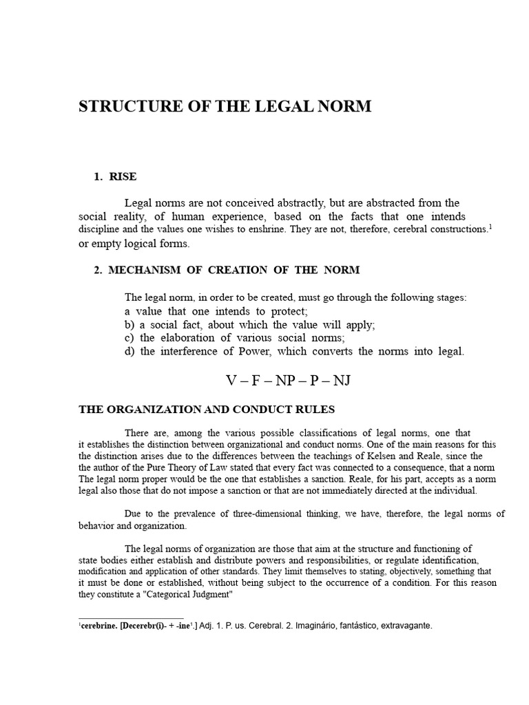 Structure and Creation of Legal Norms | PDF | Psychology | Academic ...
