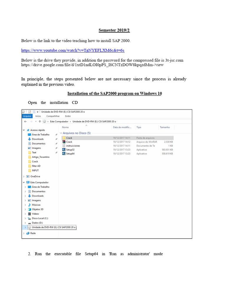 SAP 2000 Installation Guide for Windows 10 | PDF