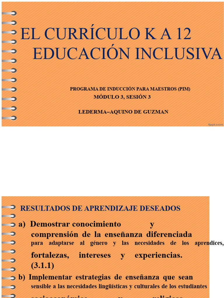 Educación Inclusiva en el Currículo K-12 | PDF | Inclusión (Educación ...