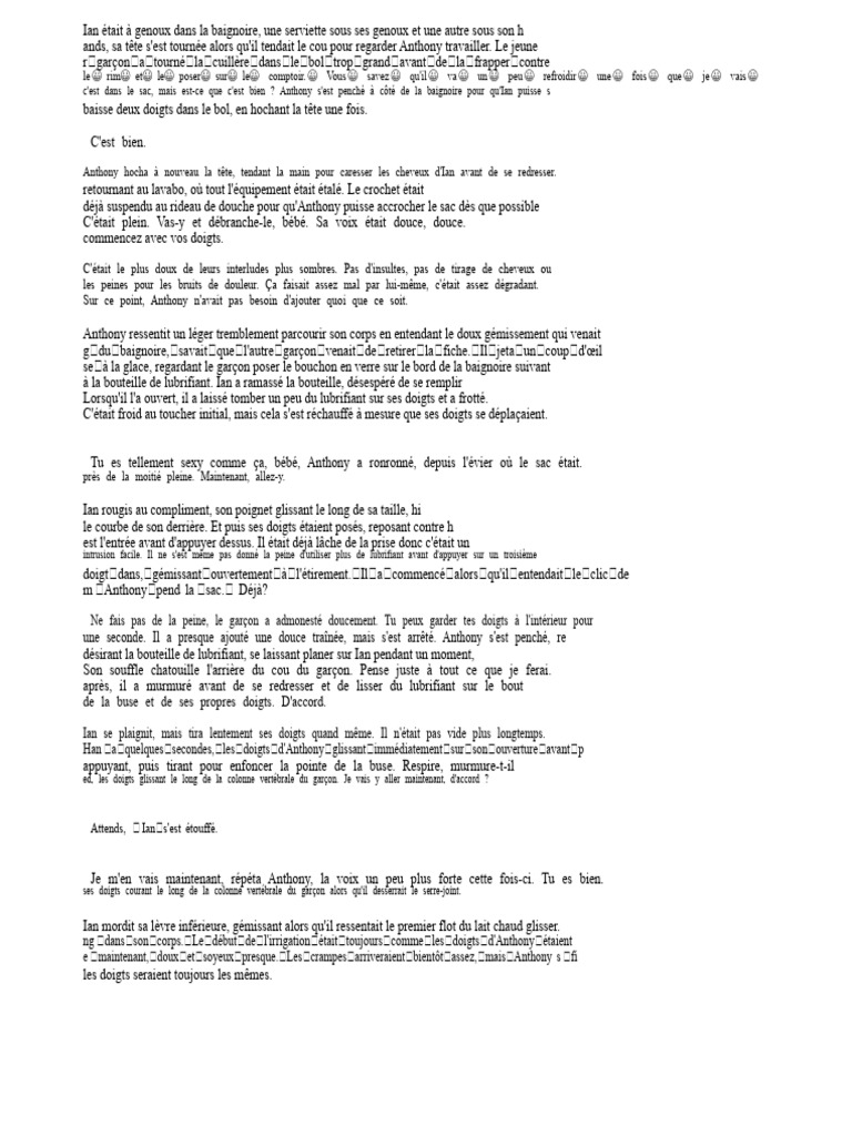Interlude intime entre Anthony et Ian | PDF | Baiser | Sommeil