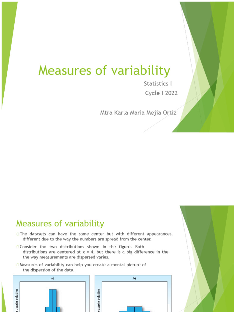 Understanding Measures of Variability | PDF | Variance | Coefficient Of ...