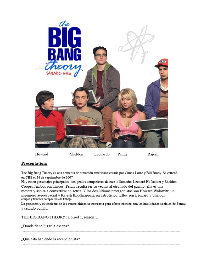 Resumen de personajes y trama de The Big Bang Theory | PDF | Serie de ...