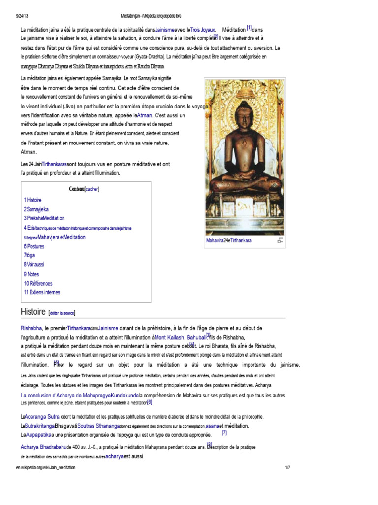 Méditation jaïna : techniques et histoire | PDF | Méditation | Yoga