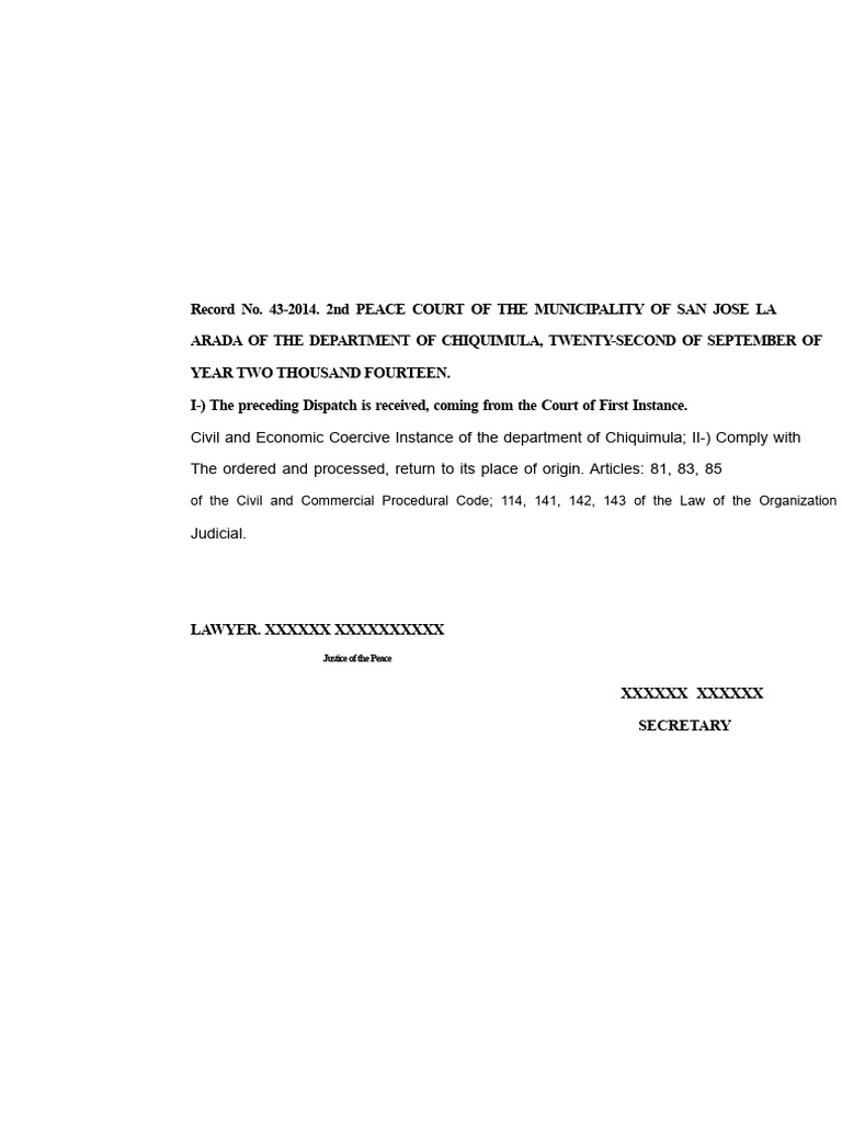 Legal Notifications in San José La Arada | PDF | Government | Justice
