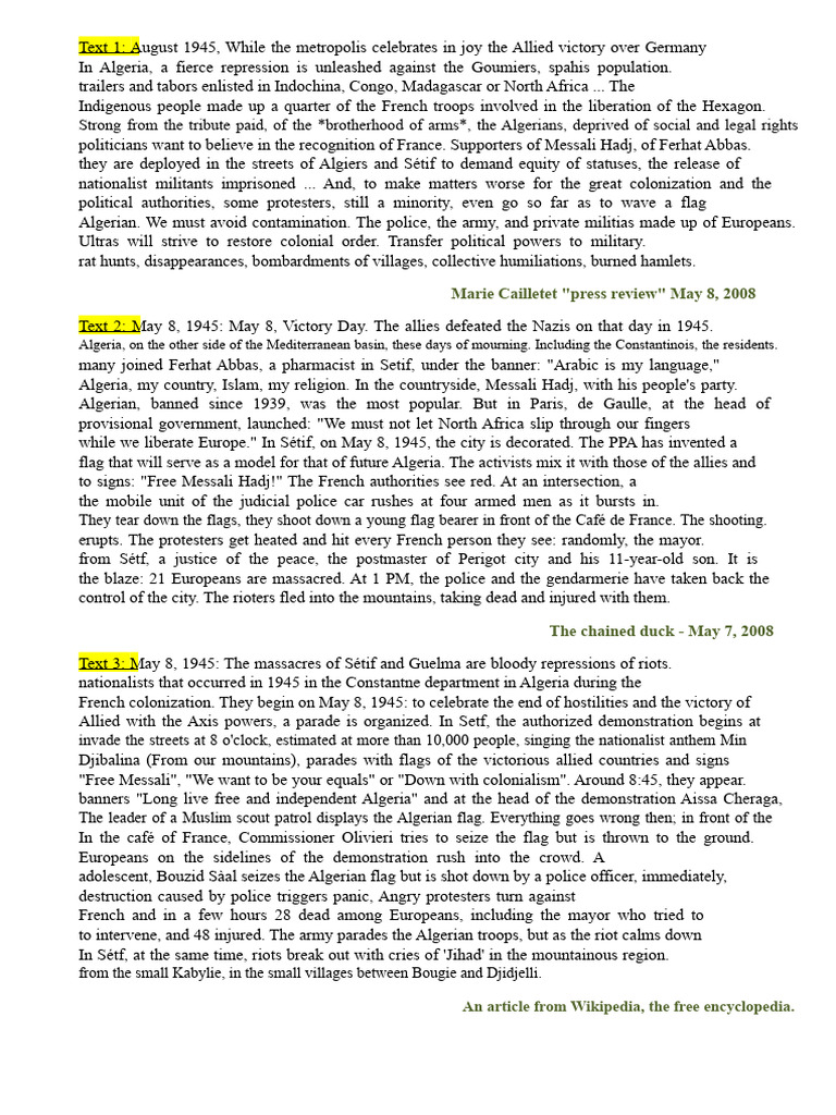 texts of the document synthesis | PDF