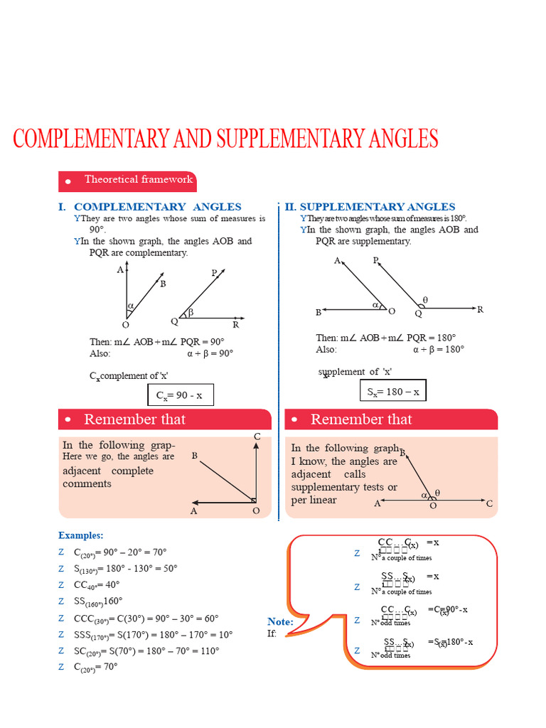 Understanding Complementary and Supplementary Angles | PDF | Angle | Chess