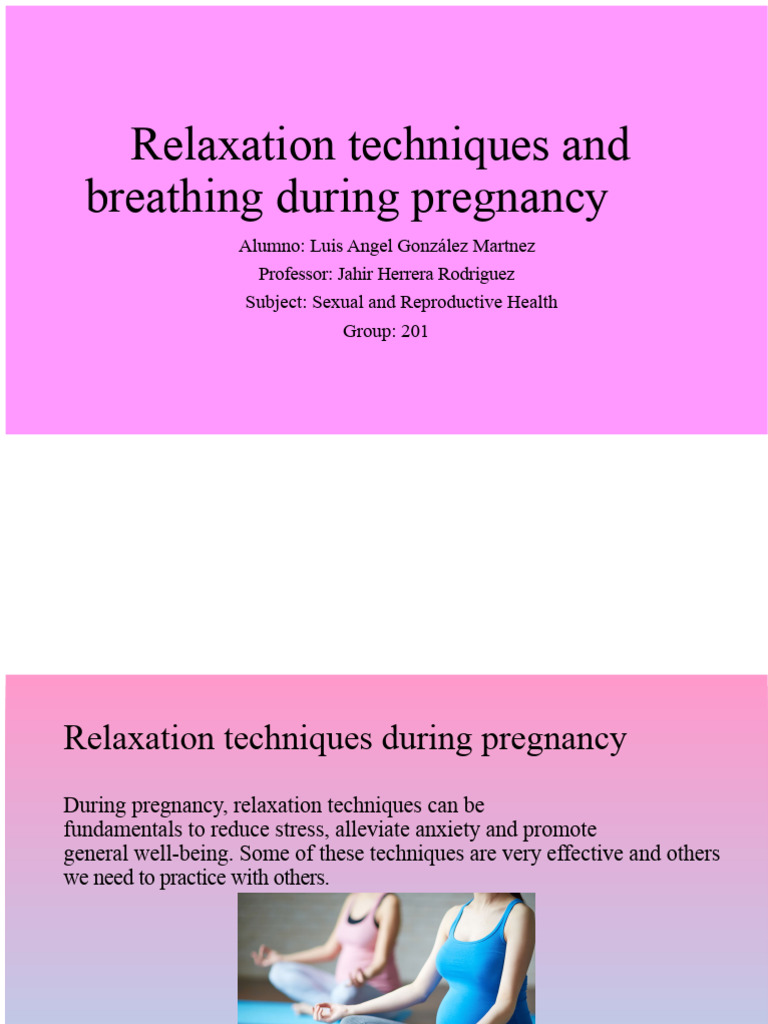 Relaxation and breathing techniques during the | PDF | Breathing ...