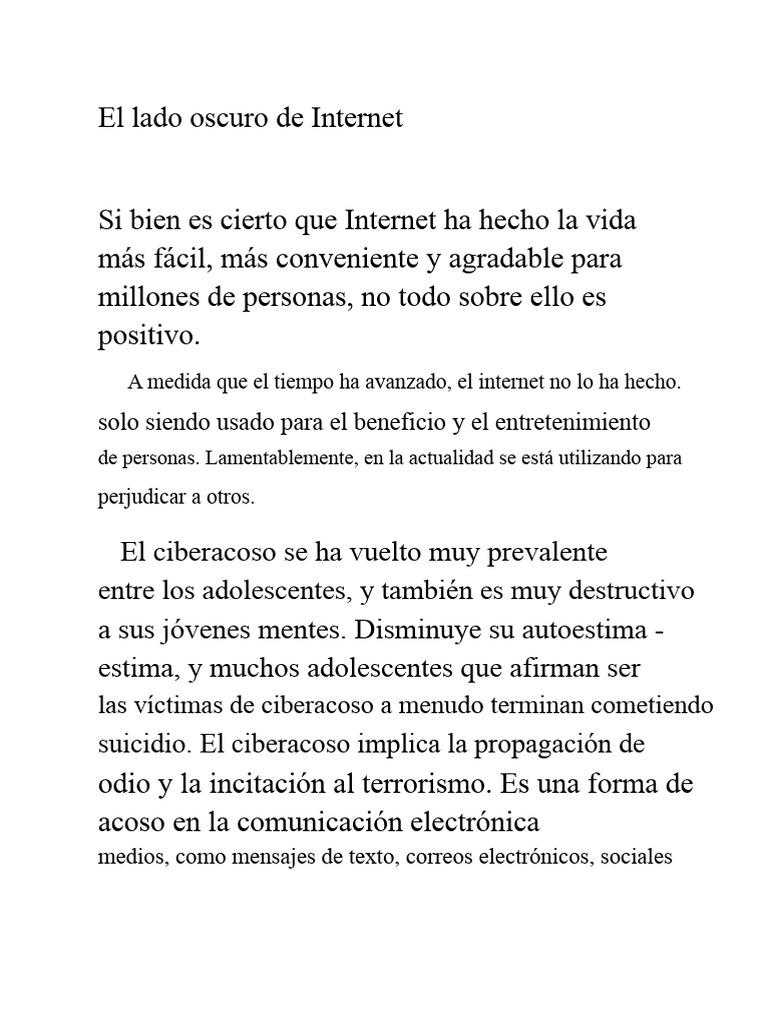 El lado oscuro de Internet | PDF