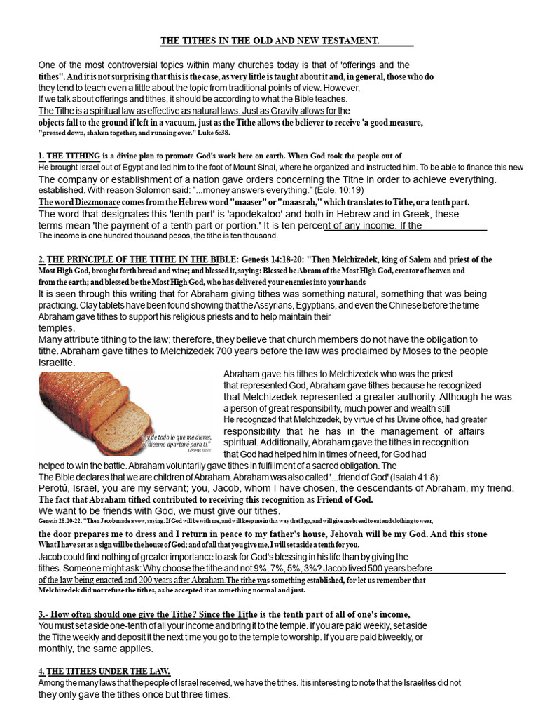 Understanding Tithes in the Bible | PDF | Abraham | Tithe