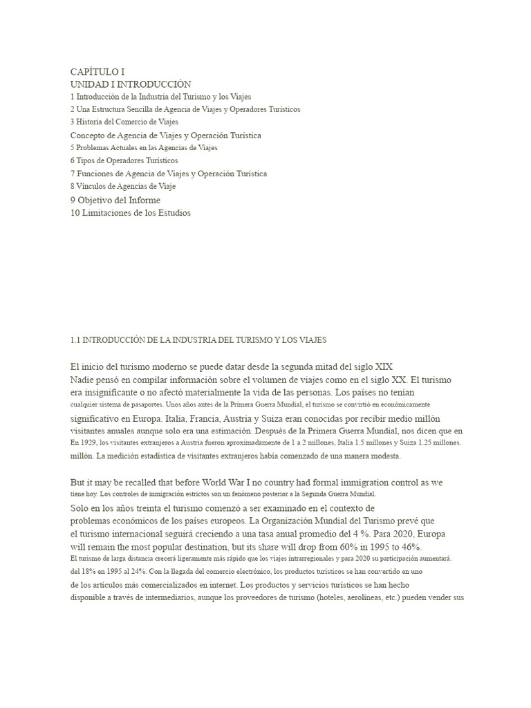 Introducción a la Industria Turística | PDF | Agencia de viajes | Turismo