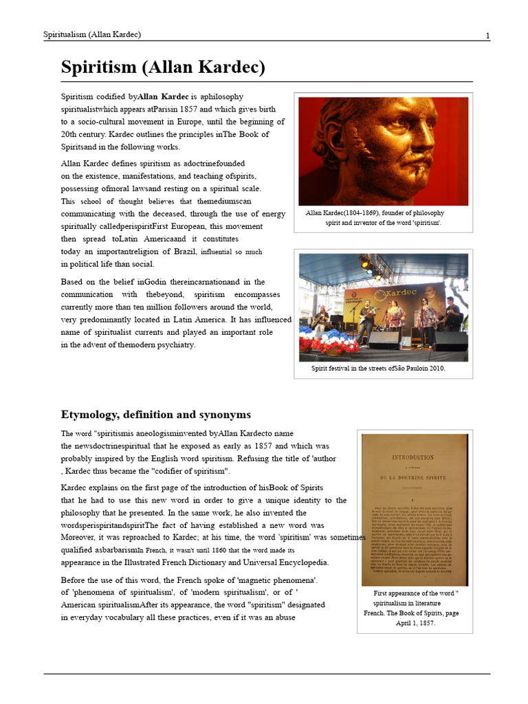Understanding Allan Kardec's Spiritism | PDF