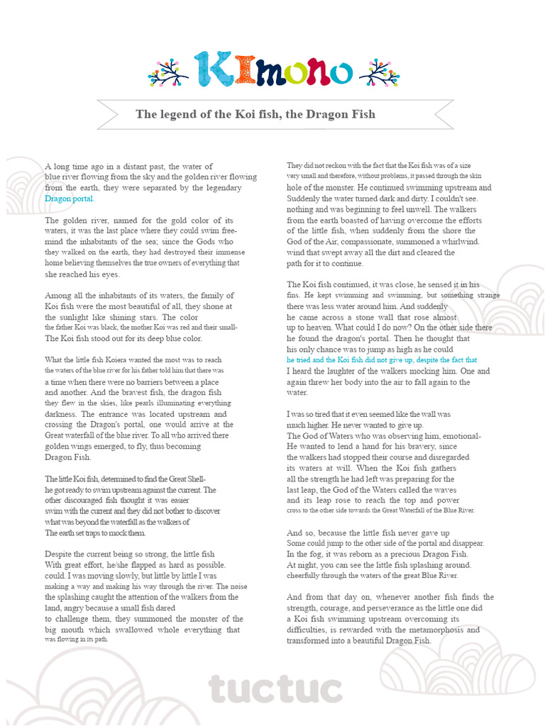 Koi Fish Legend: Journey to Dragon Fish | PDF | Dragon | River