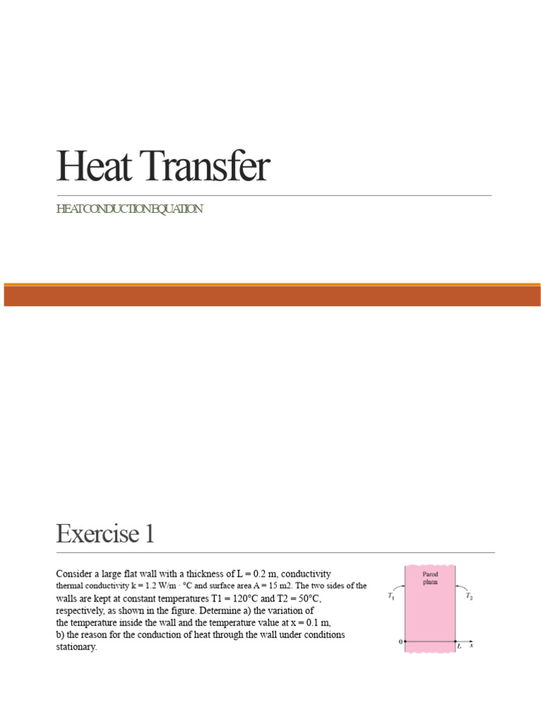 Heat Transfer Exercises and Solutions | PDF | Heat Transfer | Thermal ...