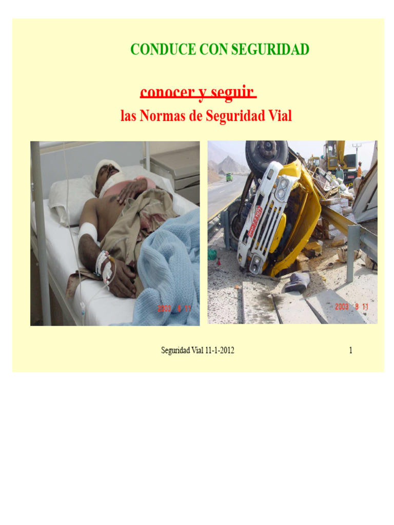 Conferencia Sobre Seguridad Vial | PDF | Tráfico | Accidente de tráfico