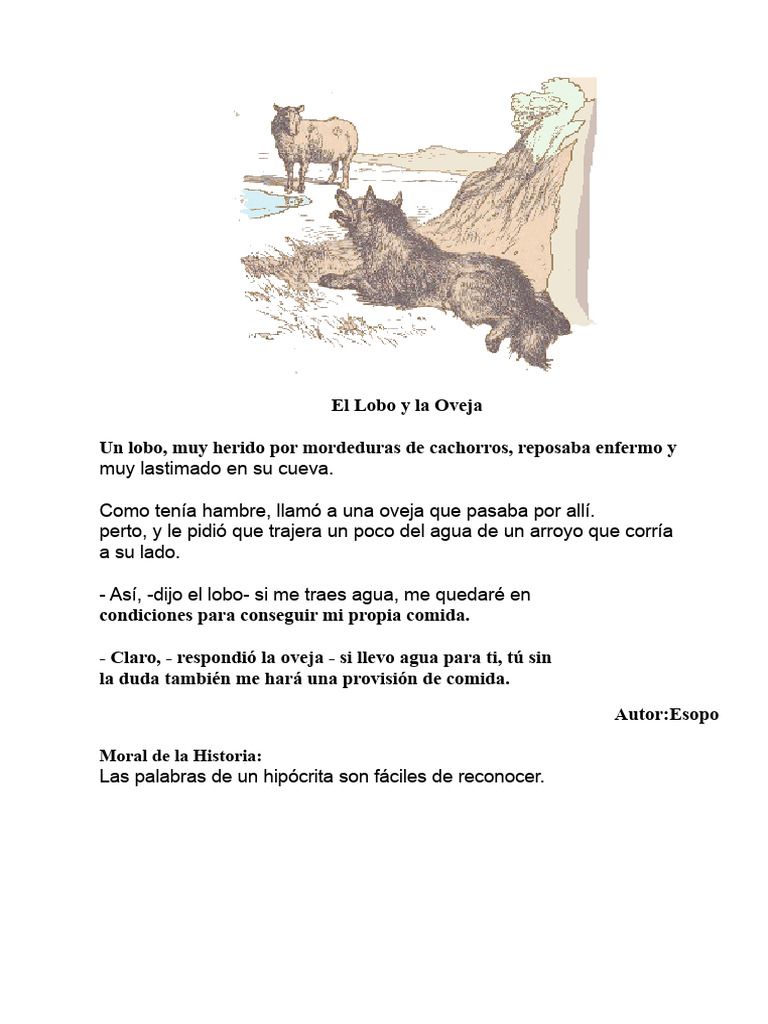 El Lobo y la Oveja: Lección de Hipocresía | PDF