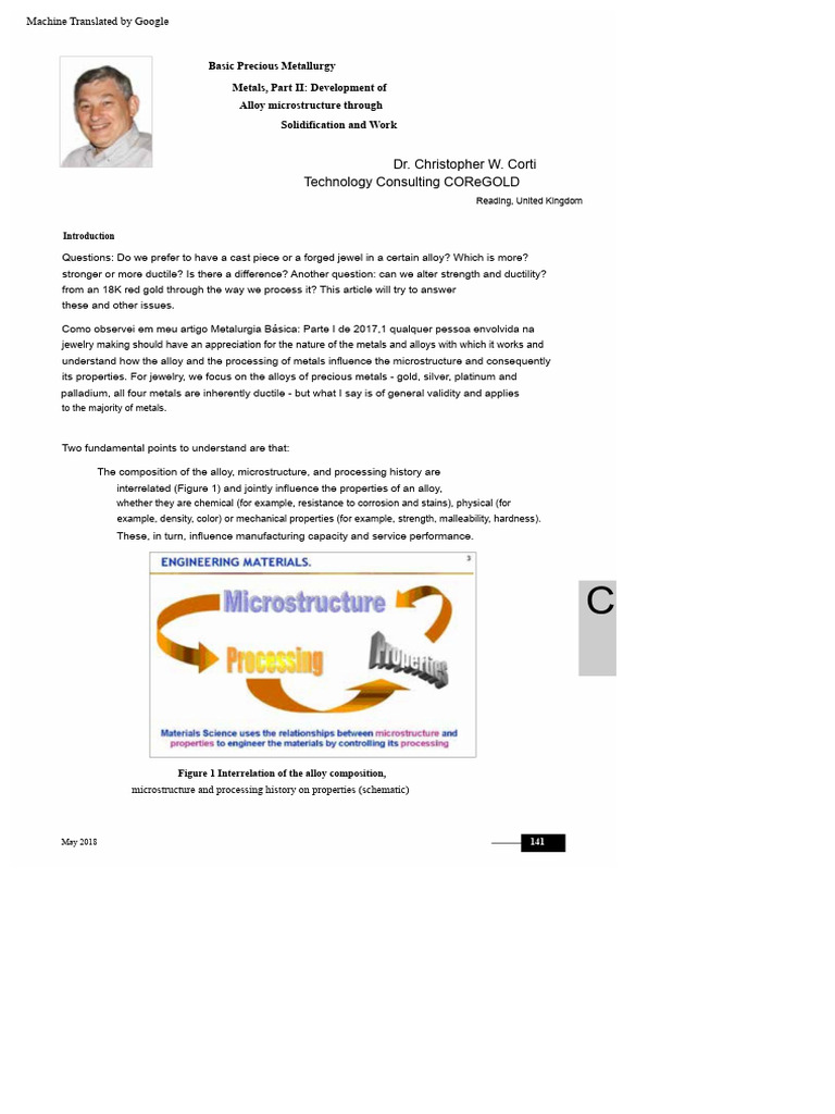 Basic metallurgy of precious metals (Part 2) | PDF | Ingot | Crystallite