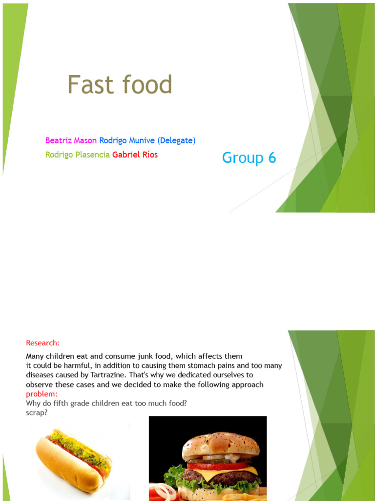 Impact of Junk Food on Kids' Health | PDF