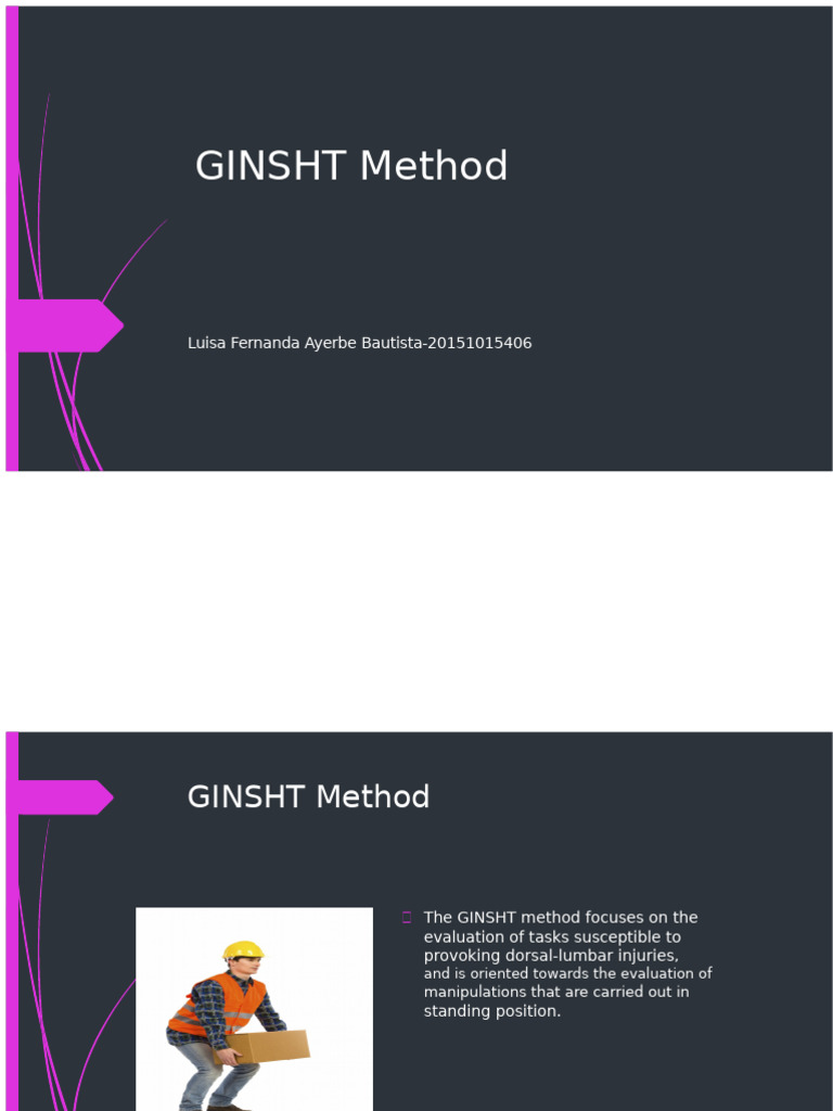 GINSHT Method for Evaluating Lifting Risks | PDF | Risk | Weight