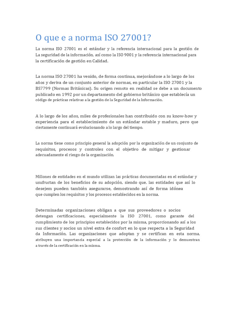Guía sobre la norma ISO 27001 | PDF | Seguridad de información