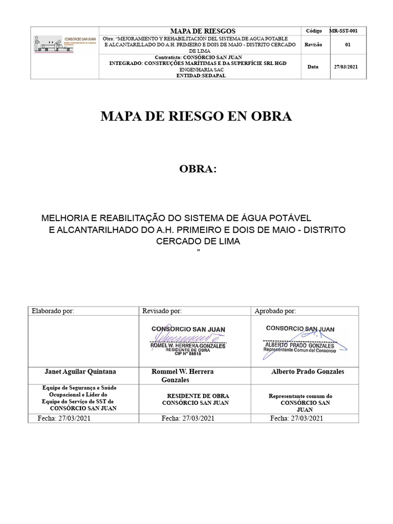 MAPA DE RISCO Finalizado | PDF