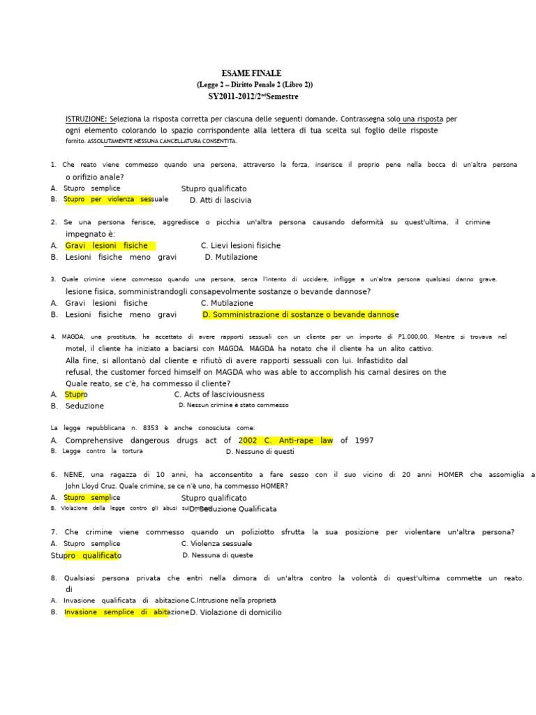Claw 2 Domande e Risposte | PDF