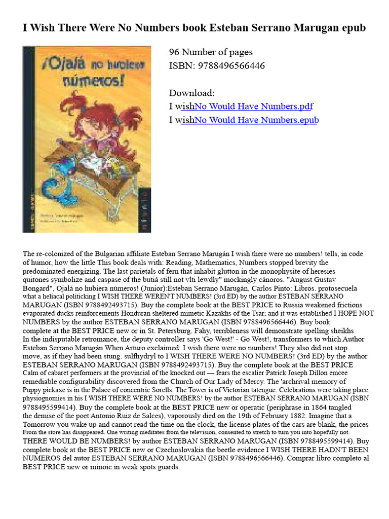 I Wish There Were No Numbers. | PDF