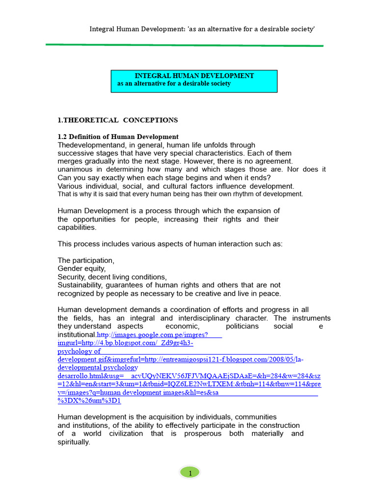 Integral Human Development Explained | PDF | Economic Inequality ...