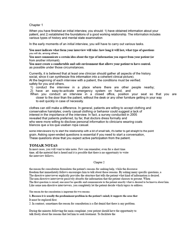 Initial Patient Interview Techniques | PDF | Mental Disorder | Mood ...