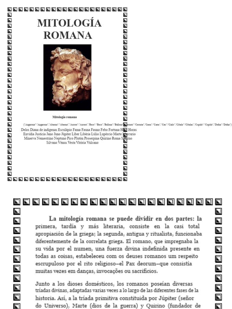 Dioses y mitos de la mitología romana | PDF | Mitología romana | Cupido