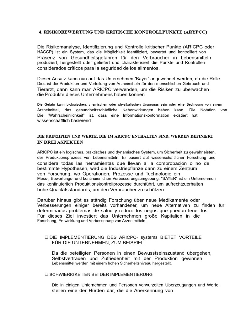 Risikobewertung Und Kritische Kontrollpunkte (RKKP) | PDF