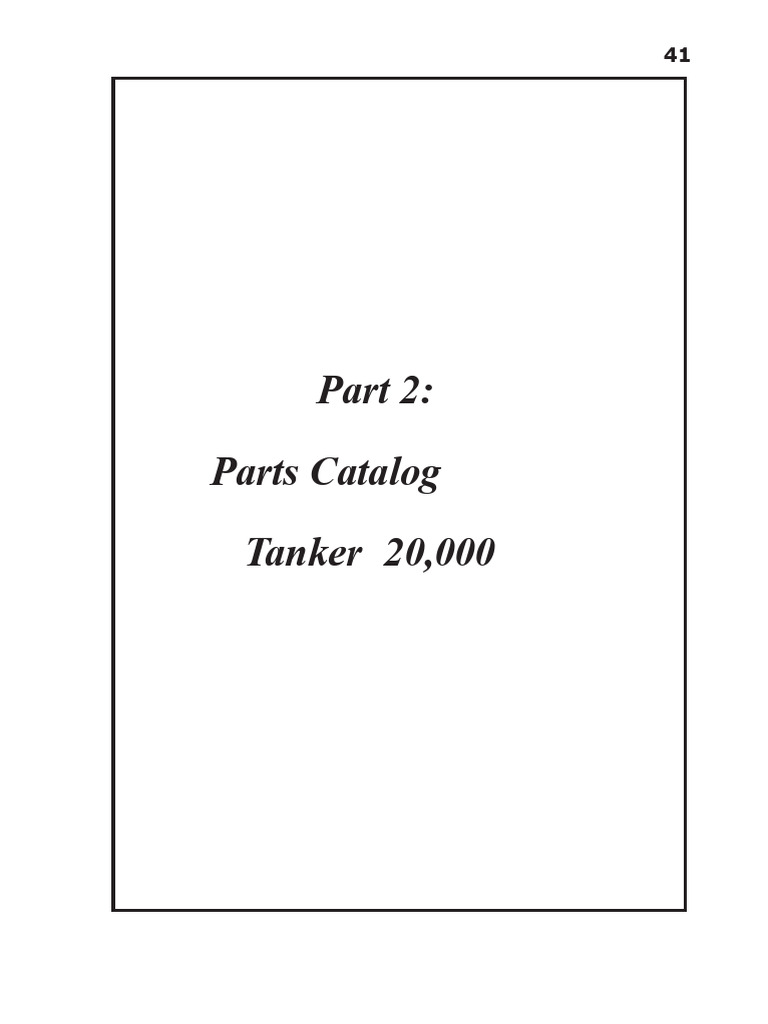 Tanker Parts Catalog Overview | PDF