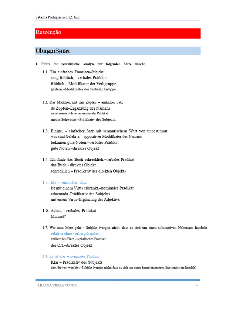 Grammatikübungen 12. Lösungen | PDF