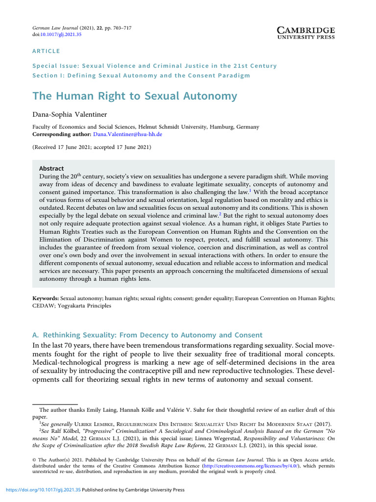 Sexual Autonomy and Consent Rights | PDF | Consent | Bdsm