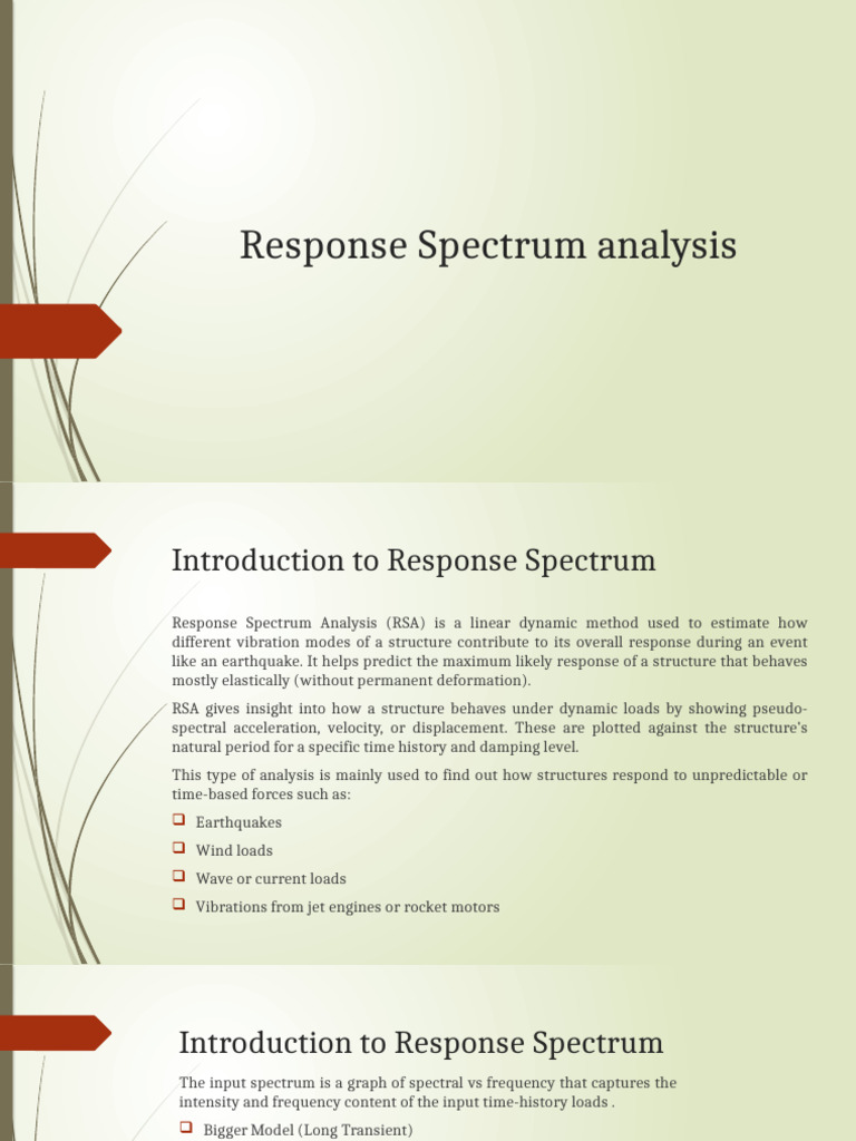 Response Spectrum Analysis | PDF | Normal Mode | Mechanics