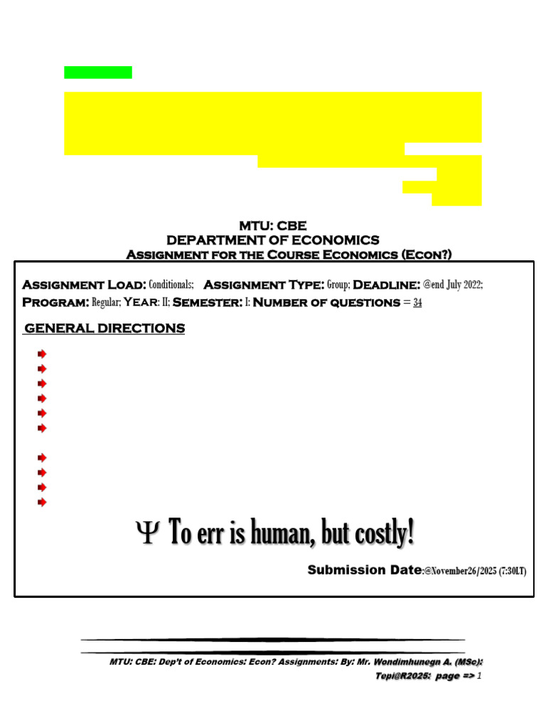 Economics Course Assignments Overview | PDF | Labour Economics | Monopoly