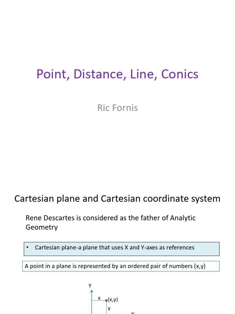 Cartesian Geometry: Points, Lines, and Conics | PDF | Circle ...