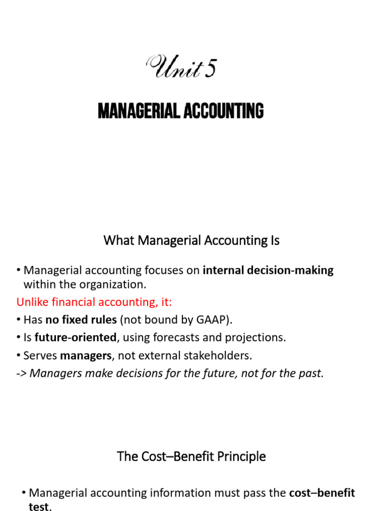 Unit 5 - SV | PDF | Strategic Management | Management Accounting