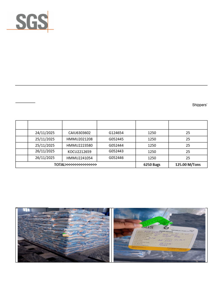 Shipment Report for 1121 Sella Rice | PDF | Cargo