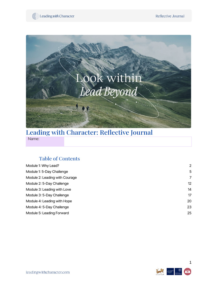 Reflective Journal for Leadership Development | PDF | Leadership | Hope