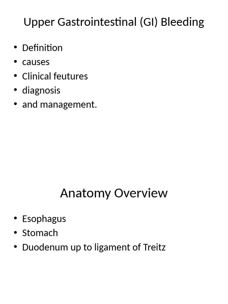 Upper GI Bleeding 40 Slides | PDF | Gastroenterology | Digestive Diseases